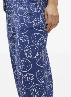 Navy Strawberry Co-ord Pyjama Bottoms XXL