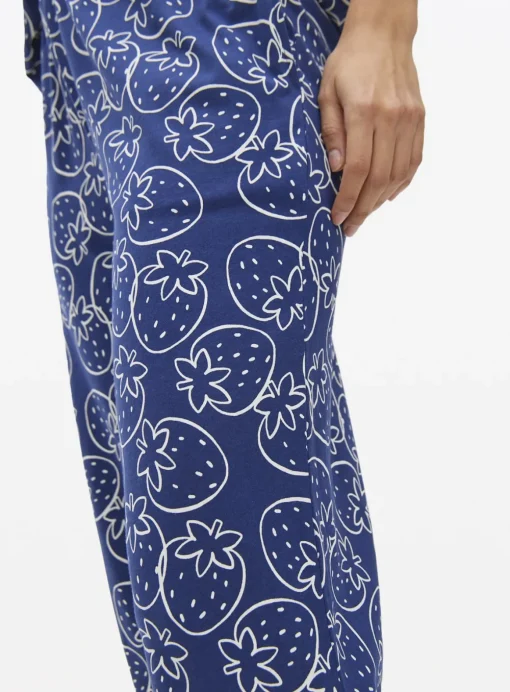 Navy Strawberry Co-ord Pyjama Bottoms XXL