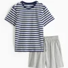 Navy Stripe Pyjama Set XL