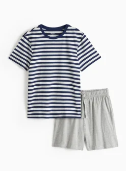 Navy Stripe Pyjama Set XL