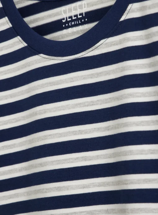 Navy Stripe Pyjama Set XL