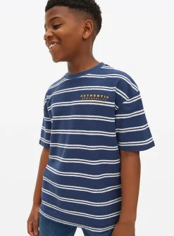 Navy Stripe Short Sleeve T-Shirt 5 years