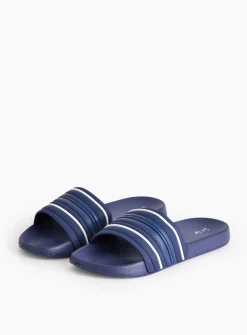 Navy Stripe Sliders S