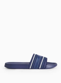 Navy Stripe Sliders S