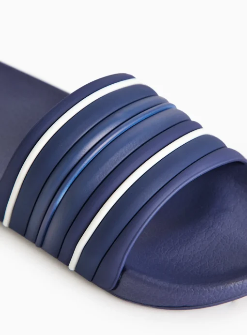Navy Stripe Sliders S