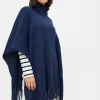 Navy Super Soft Poncho One Size
