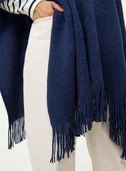 Navy Super Soft Poncho One Size