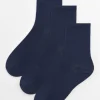 Navy Supersoft Modal Blend Ankle Socks 3 Pack 4-8