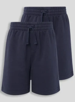 Navy Sweat Shorts 2 Pack 3 years