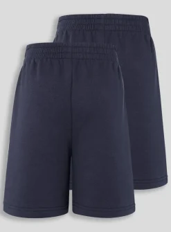 Navy Sweat Shorts 2 Pack 3 years