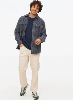 Navy Textured Stripe T-Shirt L
