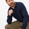 Navy Trophy Neck Knitted Jumper S