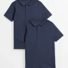 Navy Unisex Polo Shirt 2 Pack 9 years