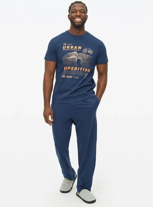 Navy Urban Expedition Printed Pyjamas XXL