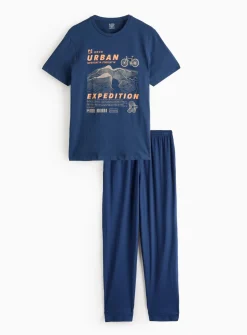 Navy Urban Expedition Printed Pyjamas XXL