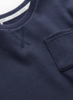 Navy Waffle T-Shirt & Shorts Pyjama Set 7-8 years