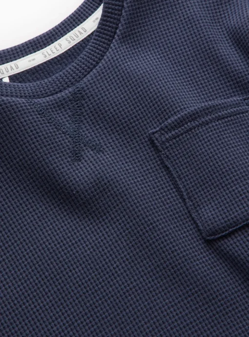 Navy Waffle T-Shirt & Shorts Pyjama Set 7-8 years