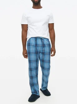 Navy Window Pane & Checked Pyjamas Bottoms Pack of 2 XL