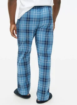 Navy Window Pane & Checked Pyjamas Bottoms Pack of 2 XL