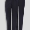 Navy Woven Plus Fit Trousers 2 Pack 5 years