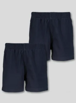 Navy Woven Rugby Shorts 2 Pack 5 years