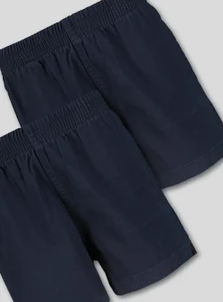 Navy Woven Rugby Shorts 2 Pack 5 years