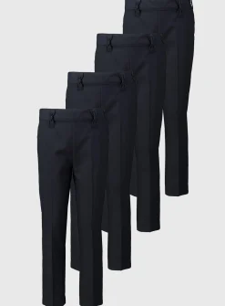 Navy Woven Trousers 4 Pack - 5 years