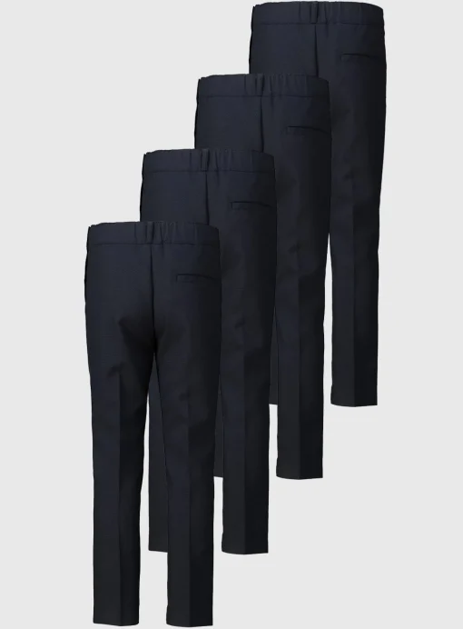 Navy Woven Trousers 4 Pack - 5 years