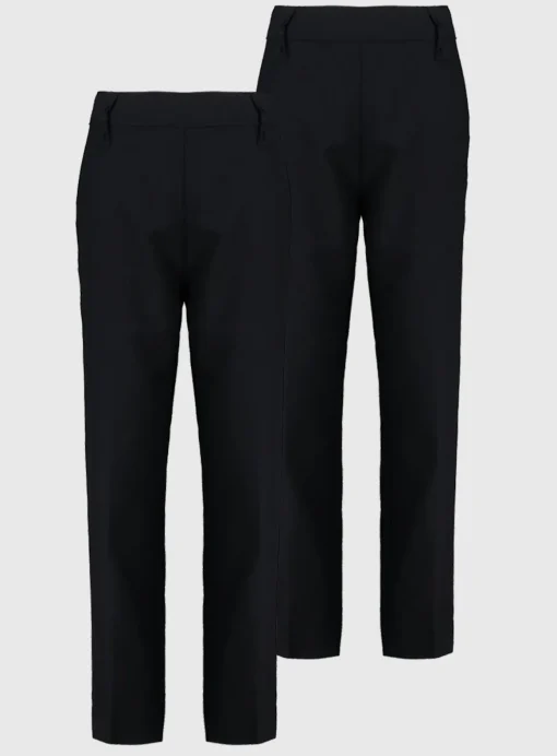 Navy Woven Trousers Plus Fit 2 Pack - 4 years