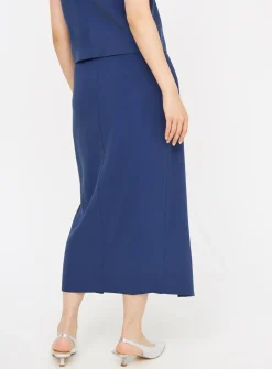 Navy Wrap Coord Pencil Skirt 14