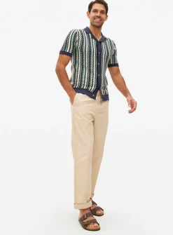 Navy Zig Zag Stitch Shirt XXL