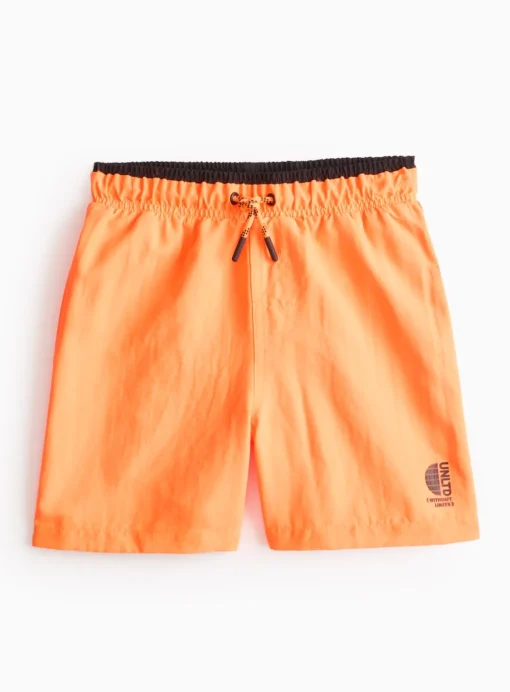 Neon Orange Contrast Swim Shorts 1.5-2 years
