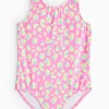 Neon Pink Animal Printed Swimsuit 1.5-2 years