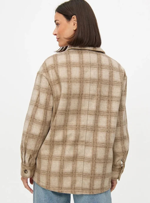 Neutral Checked Shacket 10