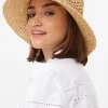 Neutral Cloche Straw Hat One Size