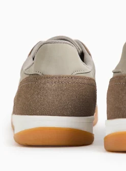 Neutral Contrast Lace Up Trainers 9