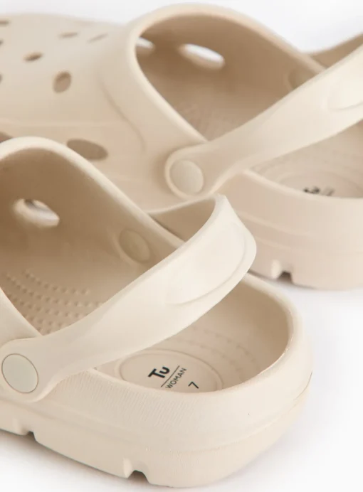Neutral Eva Ankle Strap Clogs 6