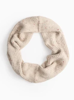 Neutral Fleck Knitted Snood One Size