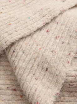 Neutral Fleck Knitted Snood One Size