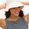 Neutral Linen Blend Bucket Hat One Size