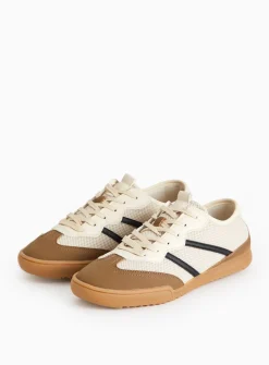 Neutral Mesh Retro Style Trainers 7