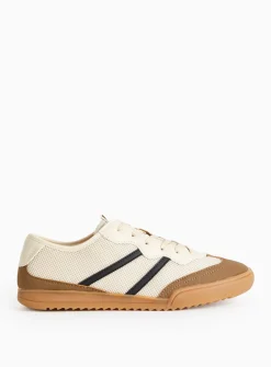 Neutral Mesh Retro Style Trainers 7