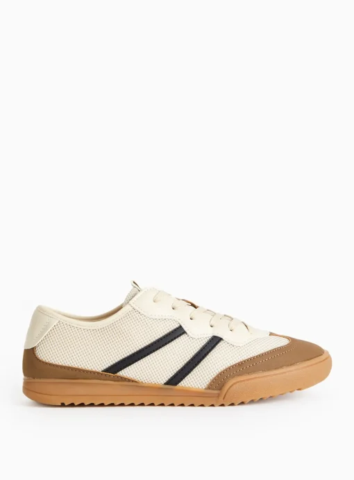 Neutral Mesh Retro Style Trainers 7