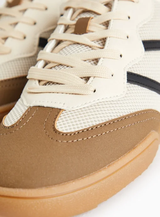 Neutral Mesh Retro Style Trainers 7