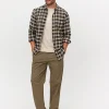 Neutral Pleat Front Straight Leg Chino Trousers 40S
