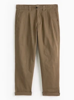 Neutral Pleat Front Straight Leg Chino Trousers 40S