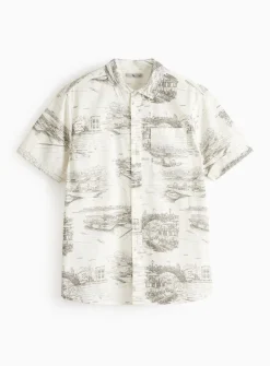 Neutral Sketch Scenic Short Sleeve Shirt XXXXL