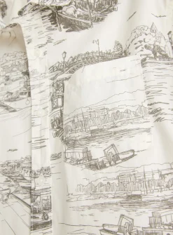 Neutral Sketch Scenic Short Sleeve Shirt XXXXL