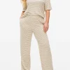 Neutral Stripe COOLMAX® Blend Co-ord Pyjama Bottoms S
