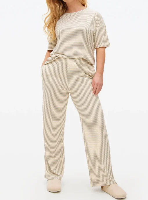 Neutral Stripe COOLMAX® Blend Co-ord Pyjama Bottoms S